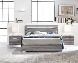 Bethany High Gloss Italian Bed with LED