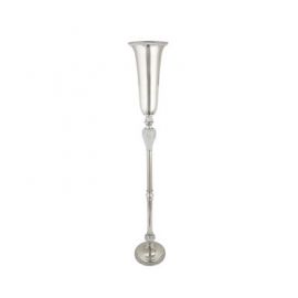 Glitz Nickel Fluted Floor Standing Vase 115.5cm