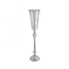 Glitz Nickel Fluted Floor Standing Vase 82.5cm