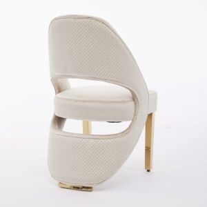 2 x Santor Cream Gold Dining Chair