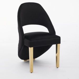 2 x Santor Black Gold Dining Chair