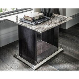 Donouchi Grey Marble Lamp Table 60cm