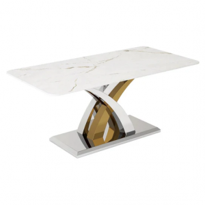 Luci 1.8m Marble Dining Table - Cream