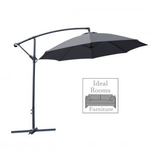 Umbrella Cantilever Parasol with 8 Ribs in Grey